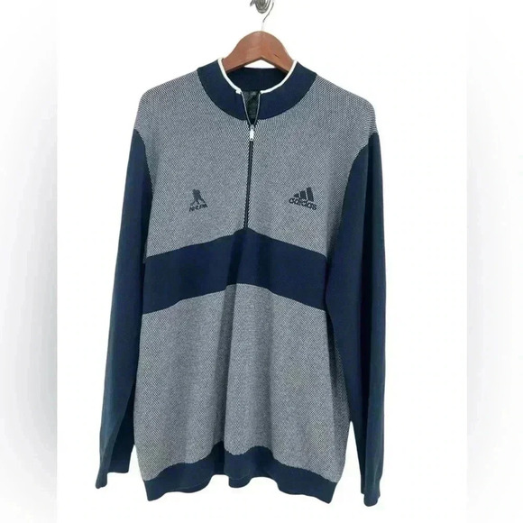 ADIDAS Men's Sport Quarter Zip Sweater Lightweight Hockey Size XL - Picture 1 of 8